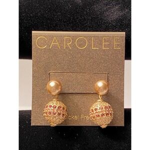 Carolee Nickel Free Pearl Pendant Earrings